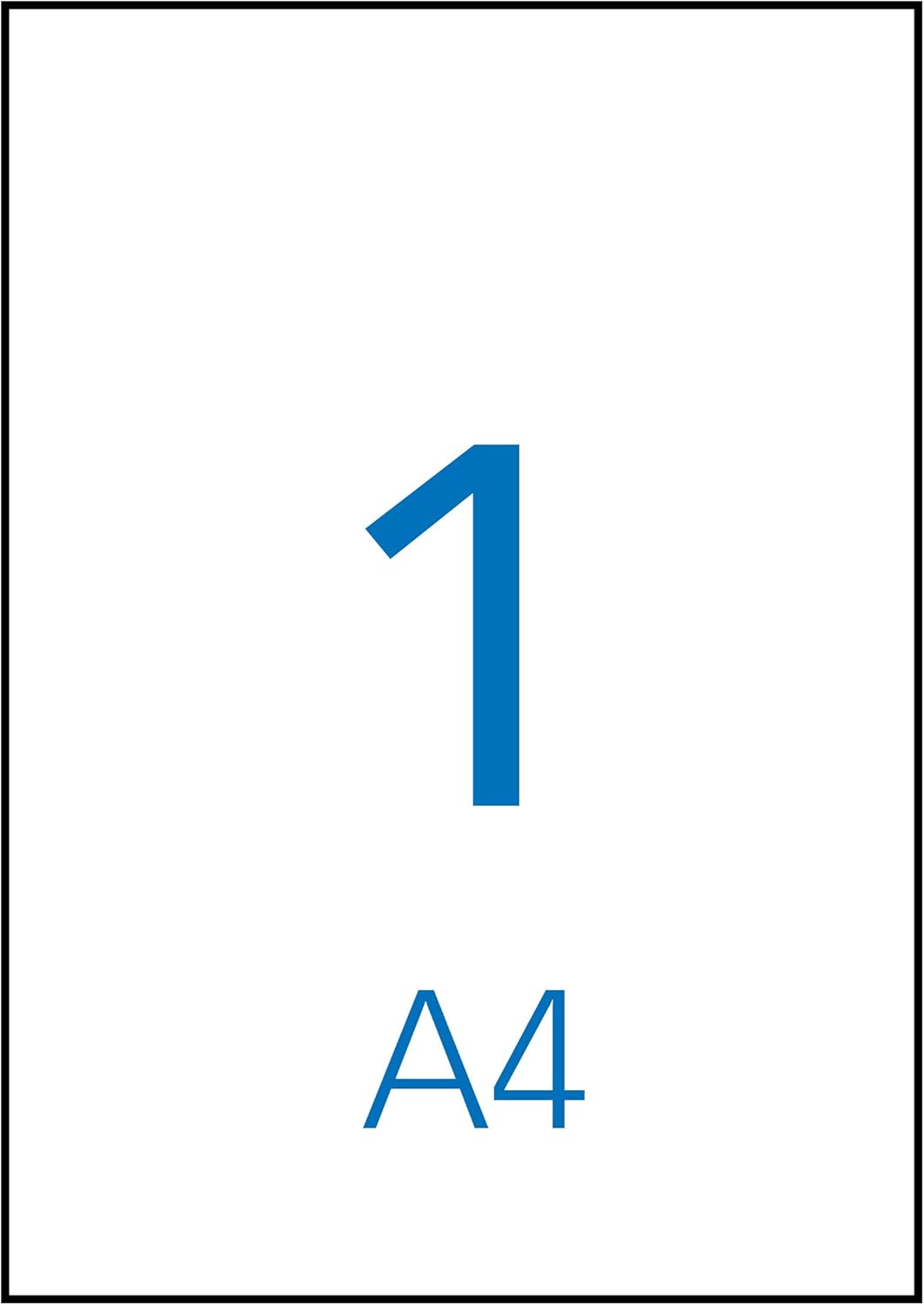 Apli 002698 - Pack 100 weiβe Etiketten für Drucker 210X297 210 x 297 mm 100 Blatt, 210 x 297 mm 100