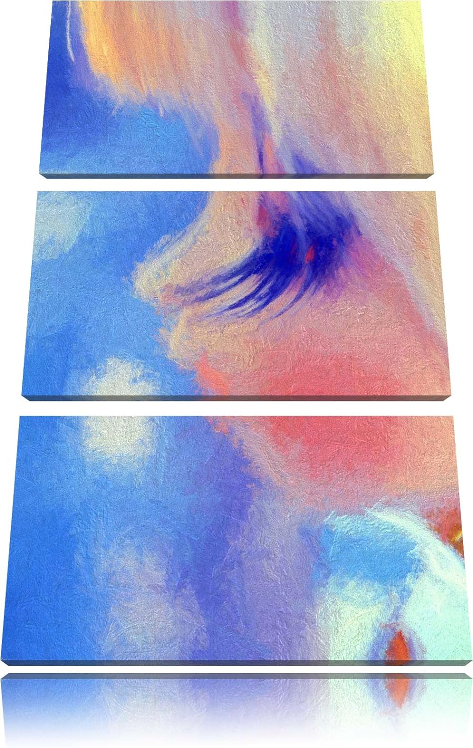 Pullip-Püppchen mit sehr langen Wimpern NewArt 3-Teiler Leinwandbild 120x80 Bild auf Leinwand, XXL r