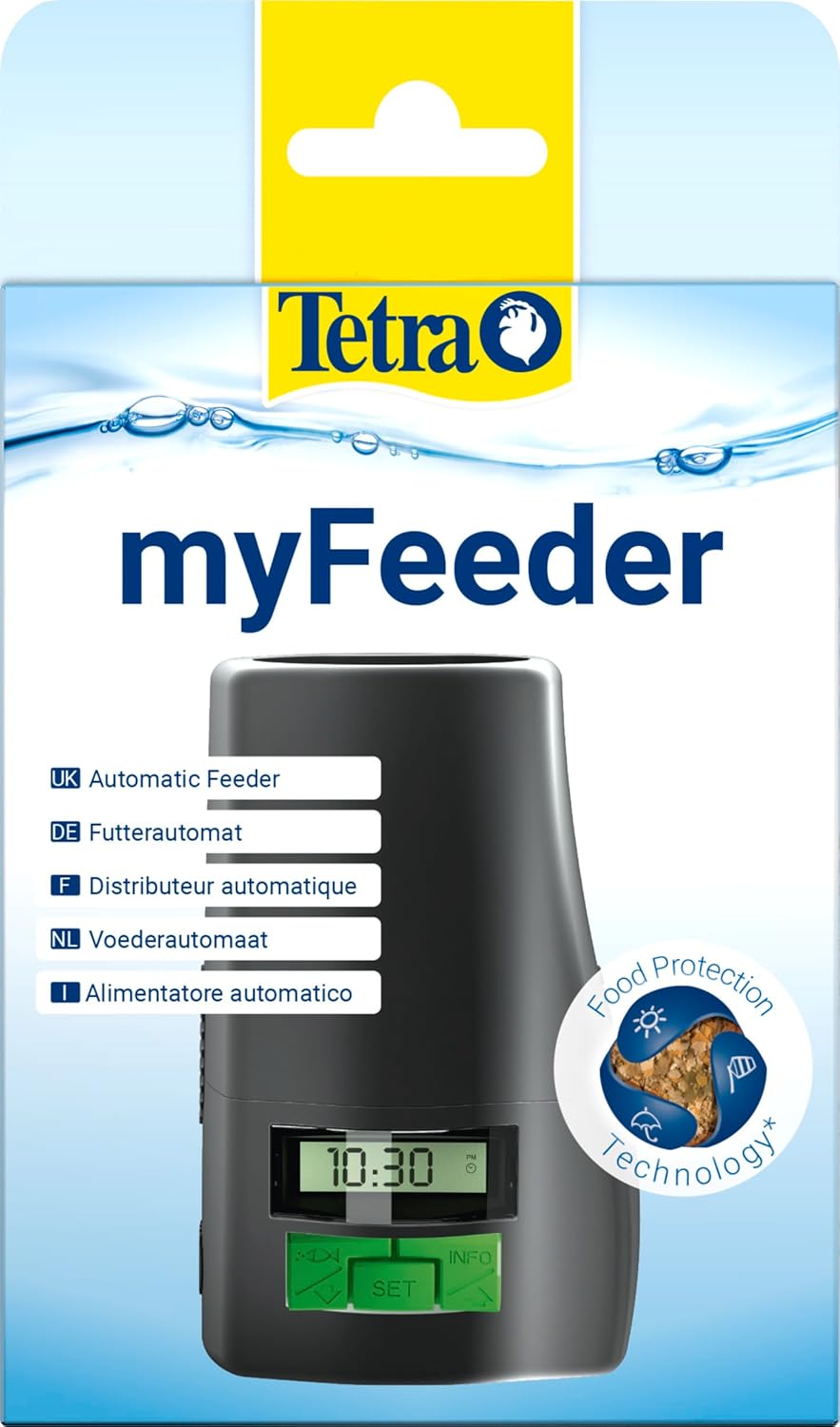 Tetra myFeeder Futterautomat für Zierfische im Aquarium, anthrazit, inklusive Batterien ohne Batteri