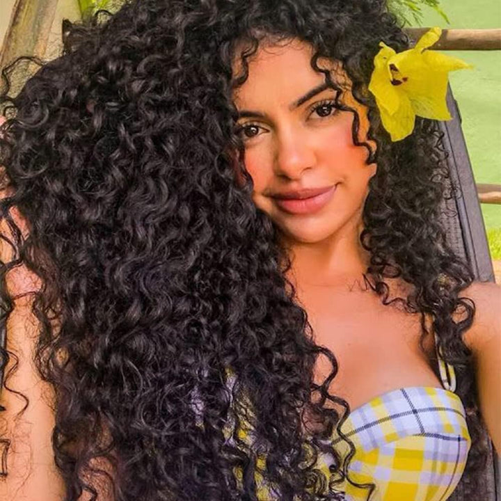 Curly Weave Bundles Human Hair, 28 28 28 Inch Curly 3 Bundles Human Hair, Unprocessed Brazilian Kink