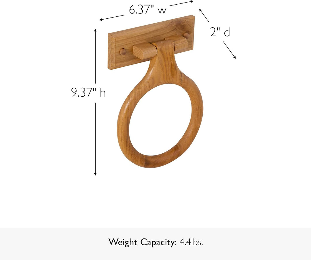 Design House 561191 Dalton Handtuchring, Wandmontage, Badaccessoire, Eiche Honigholz, Honigeiche, On