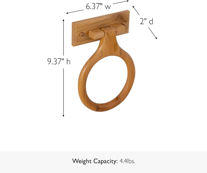 Design House 561191 Dalton Handtuchring, Wandmontage, Badaccessoire, Eiche Honigholz, Honigeiche, On