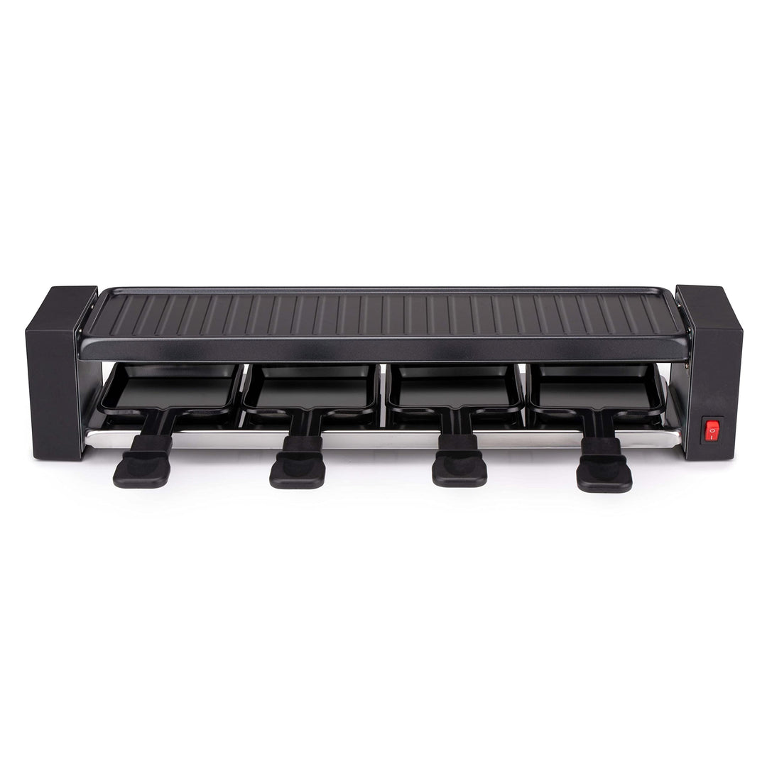 alpina Raclette-Set Gourmet Set – 800 W – Raclette-Gerät – Antihaftbeschichtung – Edelstahl – leicht