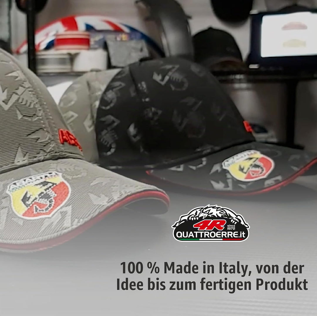 Abarth Schwarzer Hut mit Gebogenem Visier Single, Single