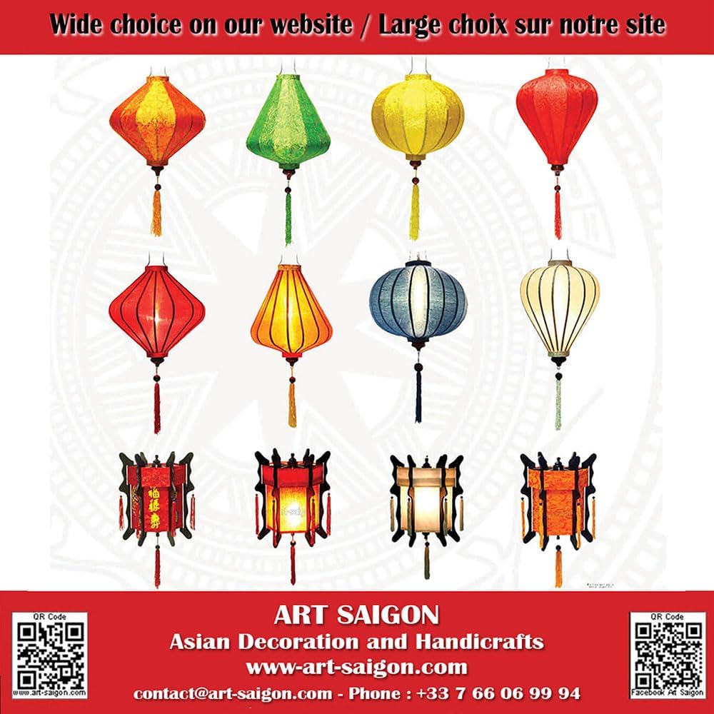 Asiatische Laterne aus Seide, Rosa, Durchmesser 30 cm – Traditionelle Hoi an Lampion aus Stoff, Bamb