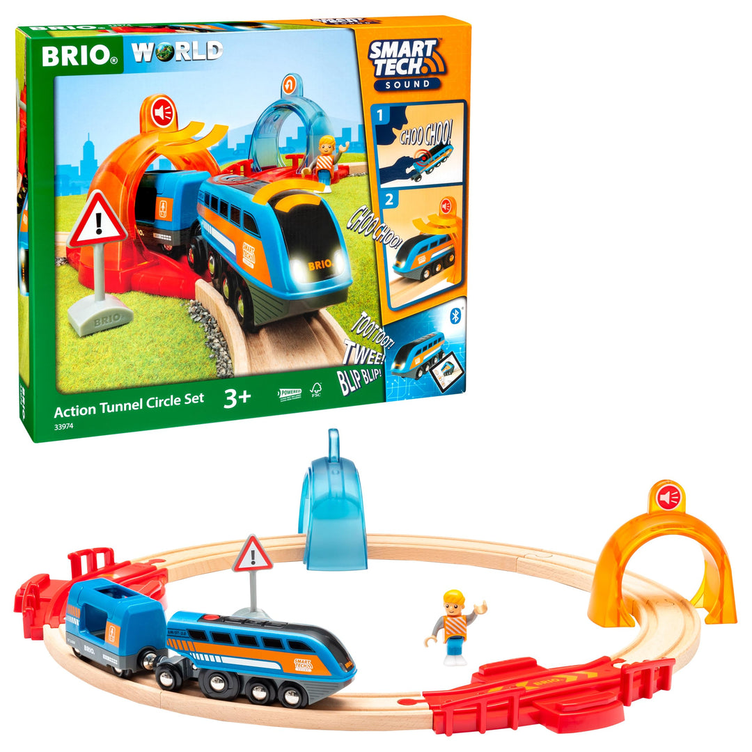 BRIO World 33974 - Smart Tech Sound Action Tunnel Starterset