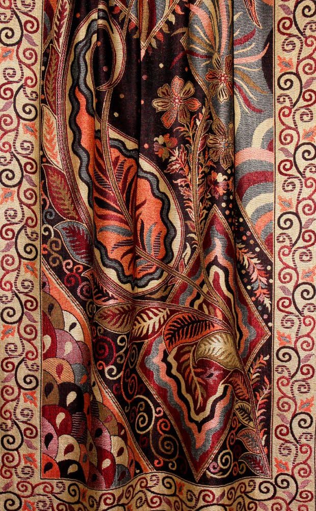 Lorenzo Cana Marken Pashmina Damenschal Schaltuch Stola Umschlagtuch Naturfaser opulentes Muster in