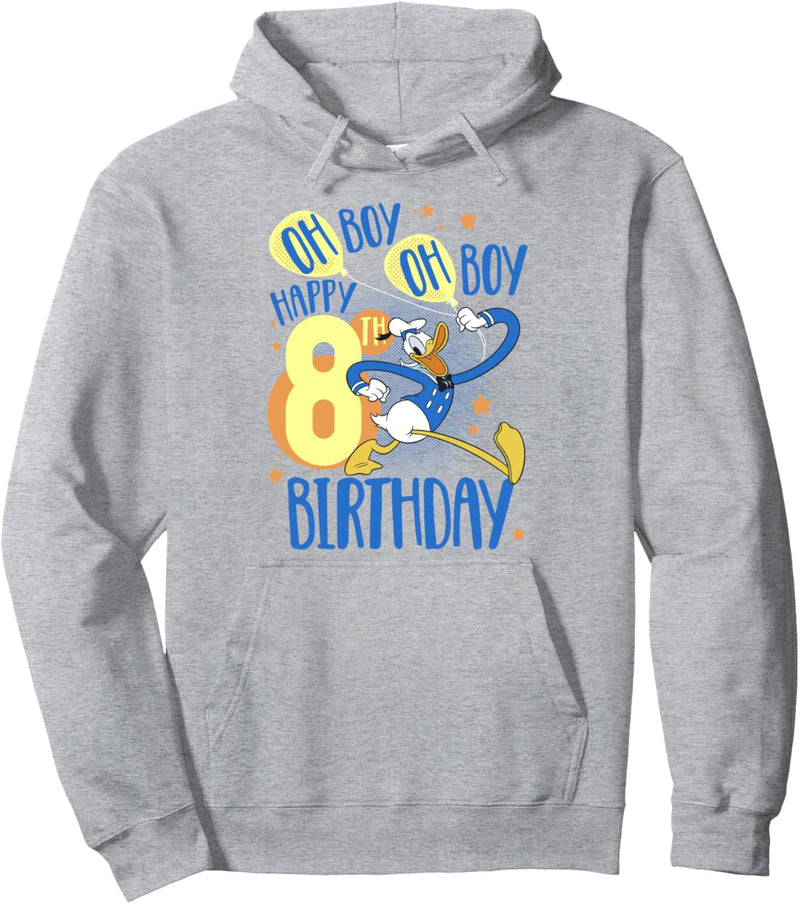 Disney Donald Duck Alles Gute zum 8. Geburtstag Oh Junge Oh Junge Pullover Hoodie