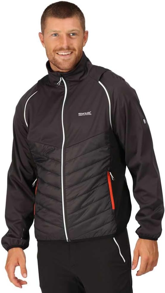 Regatta Herren 2in1 Daunenjacke/Weste Steren Hybrid M Ash/Black, M Ash/Black