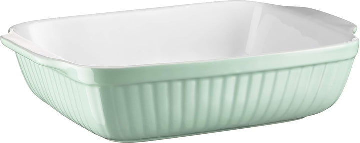 Mäser Auflaufform, Keramik Kitchen Time Grün, 33 x 24 x 8 cm Auflaufform eckig 4 Portionen Grün, Auf