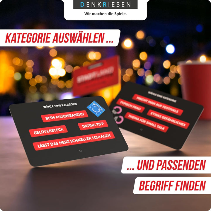 DENKRIESEN - STADT LAND VOLLPFOSTEN® - Das Trio der Kartenspiele - JUNIOR - Classic – ROTLICHT | inn