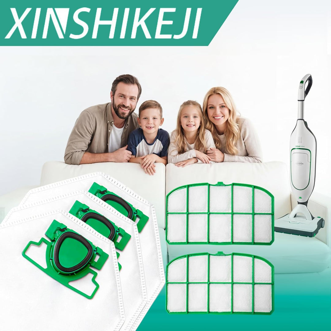 12 Stück Staubsaugerbeutel und 3 Fliter für Vorwerk VK200 FP200 Staubsaugerbeutel vk 200