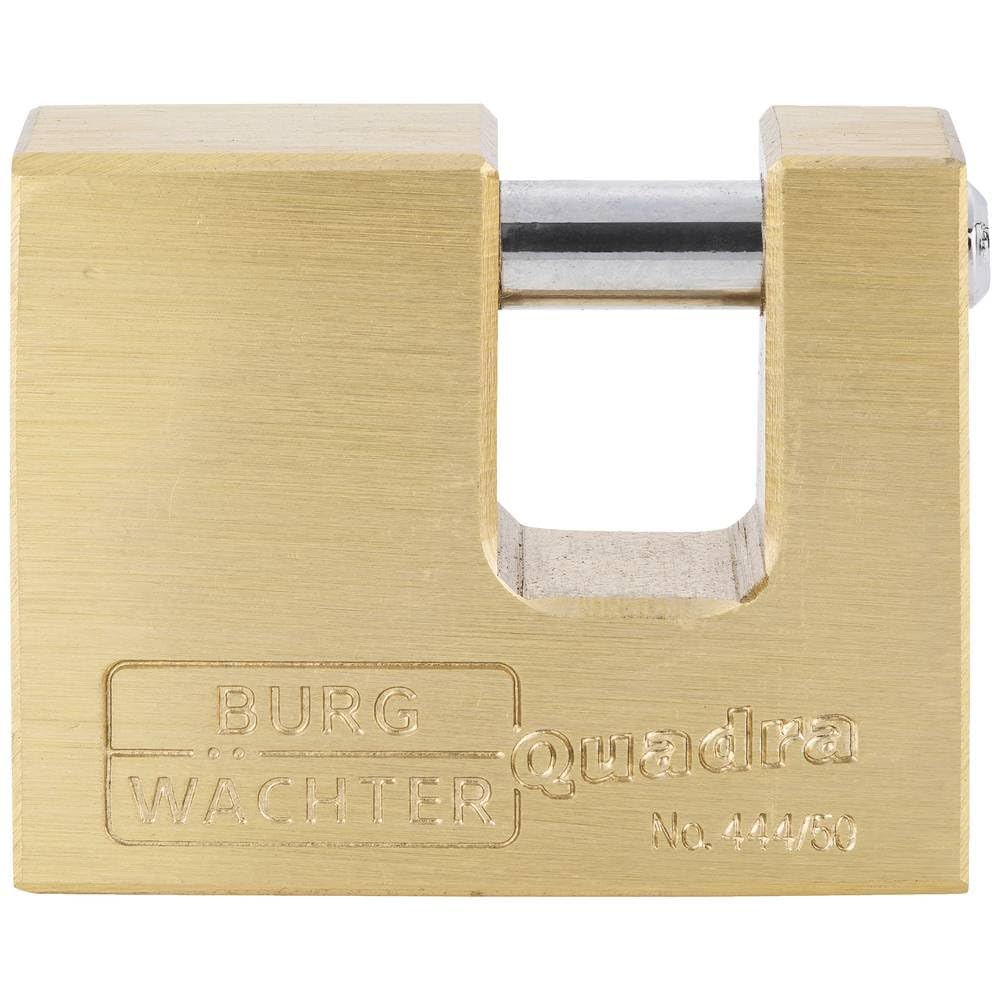 Burg-Wächter Vorhängeschloss, 7 mm Bügelstärke, Kneifschutz, 2 Schlüssel, Quadra 444 50 SB