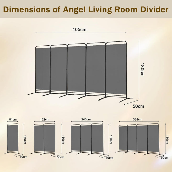 Angel Living Paravent Raumteiler Freistehend Sichtschutzwand Raumteiler Stellwand Trennwand Sichtsch