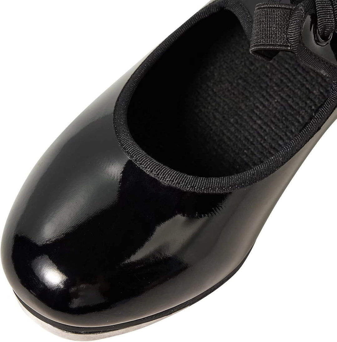 s.lemon Steppschuhe,Schwarz 2,5 cm Absatzhöhe Schnüren Stepp Schuhe für Kinder Erwachsene, Schwarz
