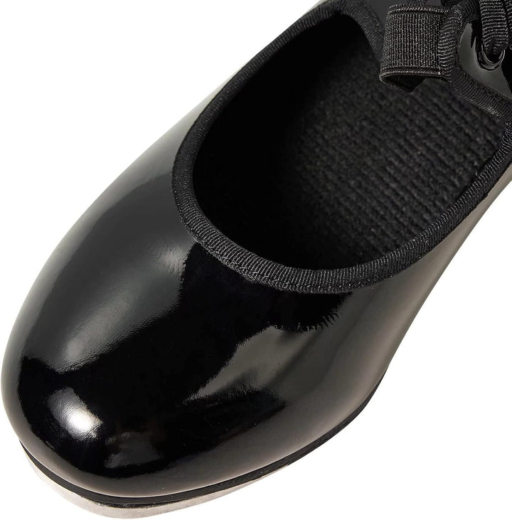s.lemon Steppschuhe,Schwarz 2,5 cm Absatzhöhe Schnüren Stepp Schuhe für Kinder Erwachsene, Schwarz