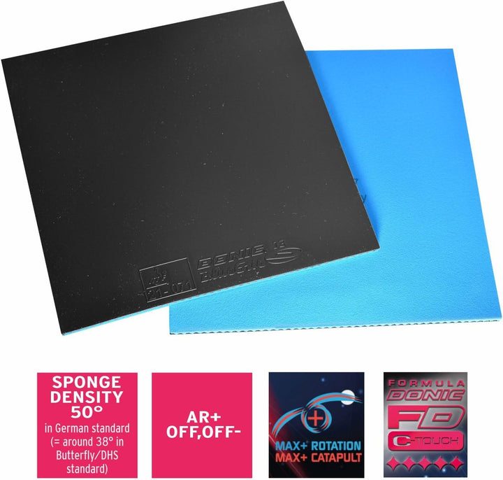 Donic Belag BlueGrip J3 Max Schwarz, Max Schwarz