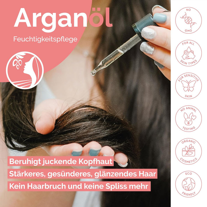 Fatima's Garden Arganöl - Bio-Feuchtigkeitscreme für Haut & Haar, 50ml reines Arganöl 50 ml (1er Pac