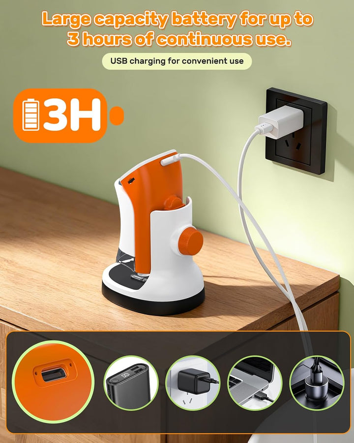 Mikroskop für Kinder mit Stand: Digitales Handmikroskop 100 – 1000 x: LCD-Display 4 K, 2,0 Zoll, USB