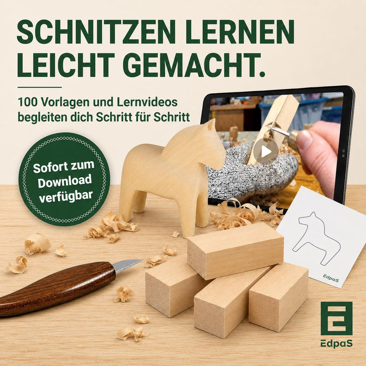 Schnitzholz Ahorn - 10 Stück Holzblock - Schnitzvorlage (10x2,5x2,5cm) - Ahornholz zum Schnitzen Dre