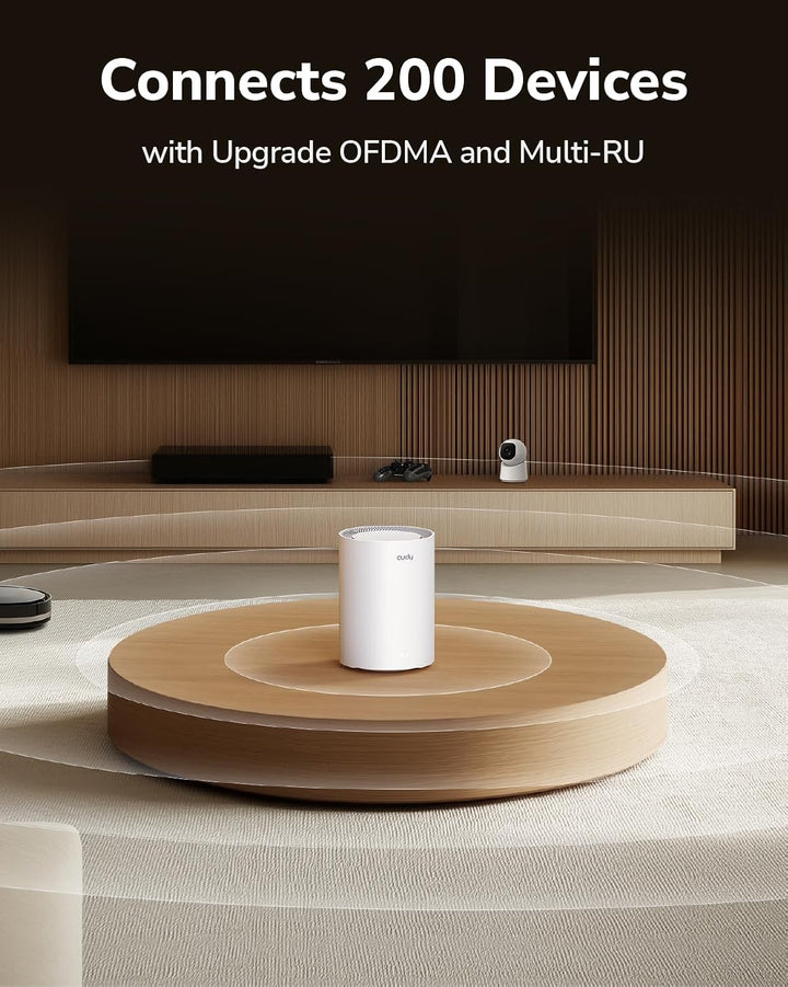 Cudy Dual Band BE3600 WiFi 7 Wi-Fi Mesh System, 3,6 Gbit/s 160 MHz, Abdeckung bis zu 4.800 m², 3 Gig