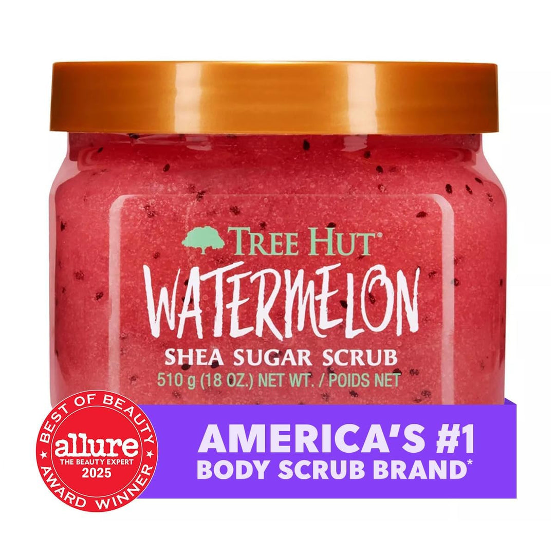 Tree Hut Watermelon Shea Sugar Scrub, 510.3 g, Ultra Hydrating and Peeling Scrub for Nourishing Esse