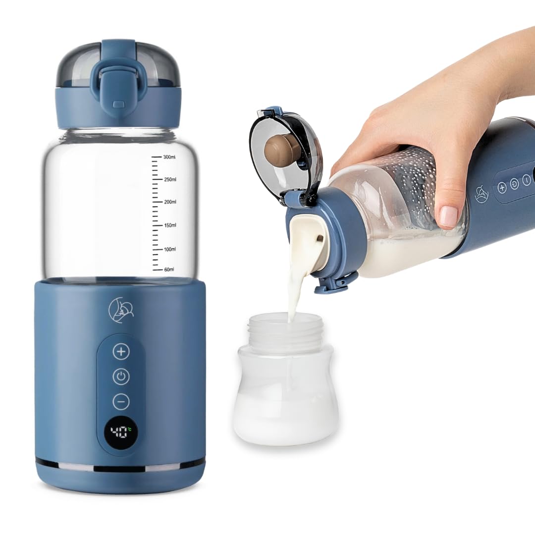 Flaschenwärmer Baby Unterwegs - Schnelles Aufheizen in 2 Minuten, BPA-frei, Sicher, Tragbar - Perfek