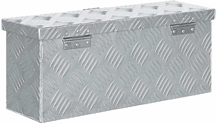 vidaXL Aluminiumkiste Silbern Alubox Aluminiumbox Transportkiste Alukoffer 48.5 x 14 x 20 cm Silber,