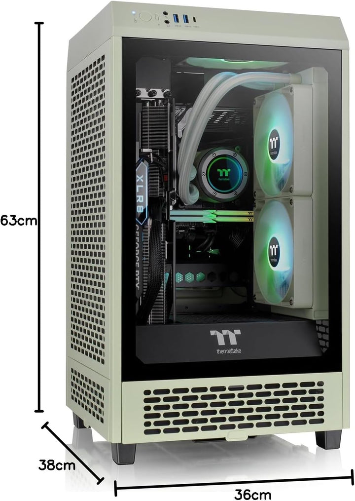Thermaltake The Tower 200 | Mini Chassis | Matcha Green, Matcha Green