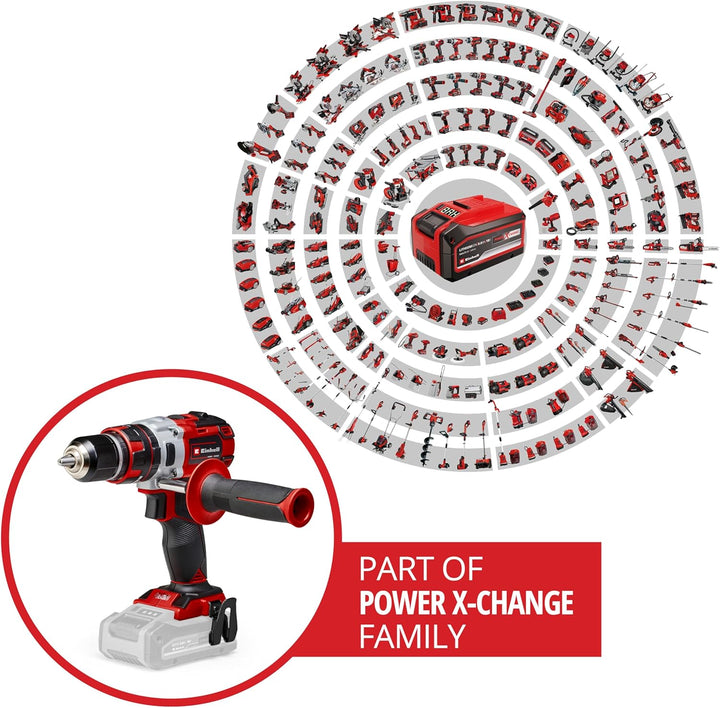 Einhell Akkuschrauber TE-CD 18 Li-i Brushless Solo Power X-Change (Li-Ion, 18 V, 2 Gang, 60 Nm, LED