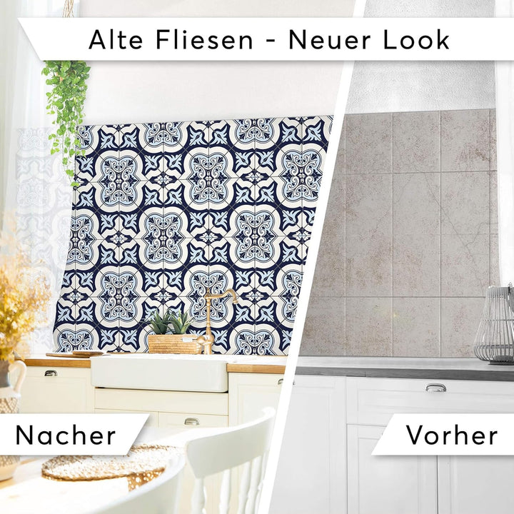 CREATISTO Mosaik Klebefliesen Stickerfliesen Fliesenfolie - Klebe Folie für Wandfliesen I Klebeflies