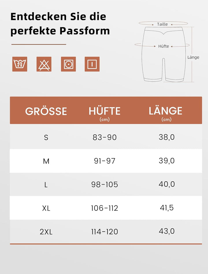 TIICHOO Radlerhose Damen Kurze Unter Kleid Anti Scheuer Sommer Leggings Kurz 4er Pack L 1schwarz/1we