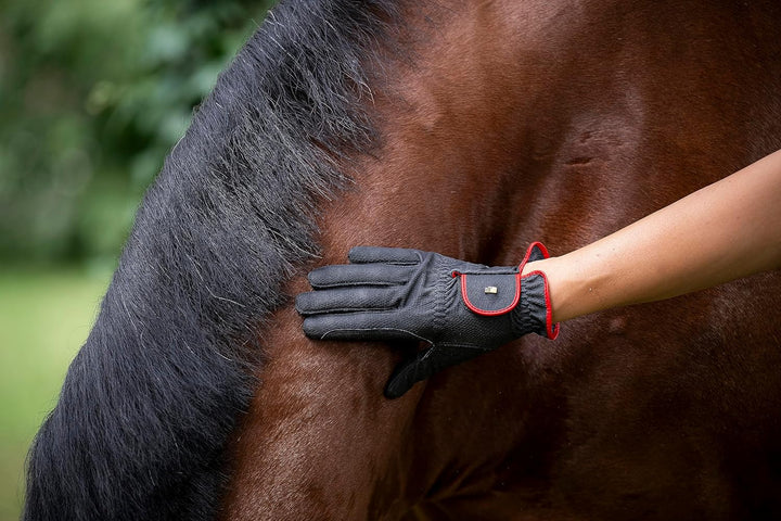 Roeckl Sports Reithandschuh LONA, Ladies Sommer Handschuh, 6 Farben, Grösse 6-8.5 6.5 Mokka/Gold, 6.