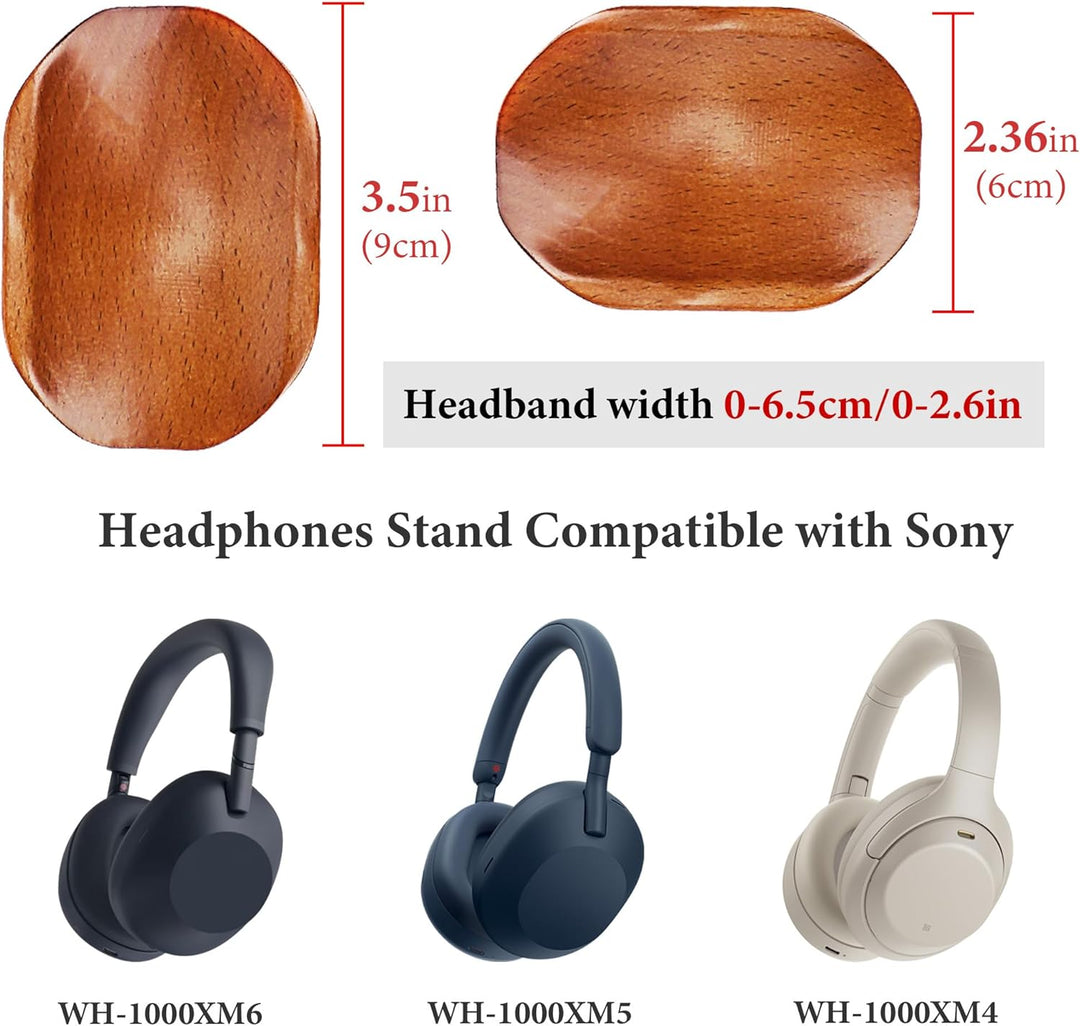 GEEKRIA Holz-Kopfhörerständer für Over-Ear, Gaming Headset-Halter, Schreibtisch-Anzeigehalter mit Ab