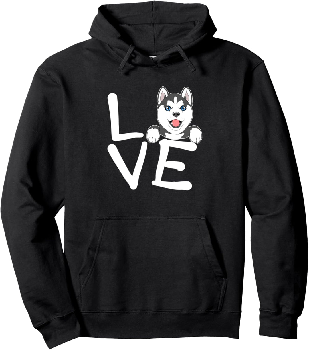 Süsse Liebe Husky Welpen Geschenk Pullover Hoodie