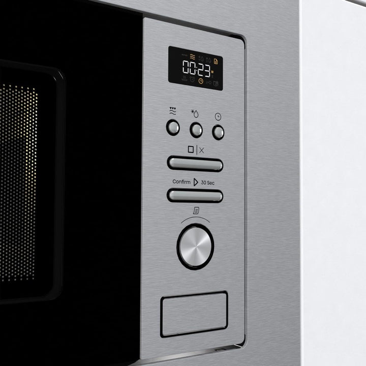 Hisense BIM320G41X Einbau-Mikrowelle, 1000 W, 20 l, Höhe 38,8 cm x Breite 59,5 cm, Edelstahl, 5 Leis