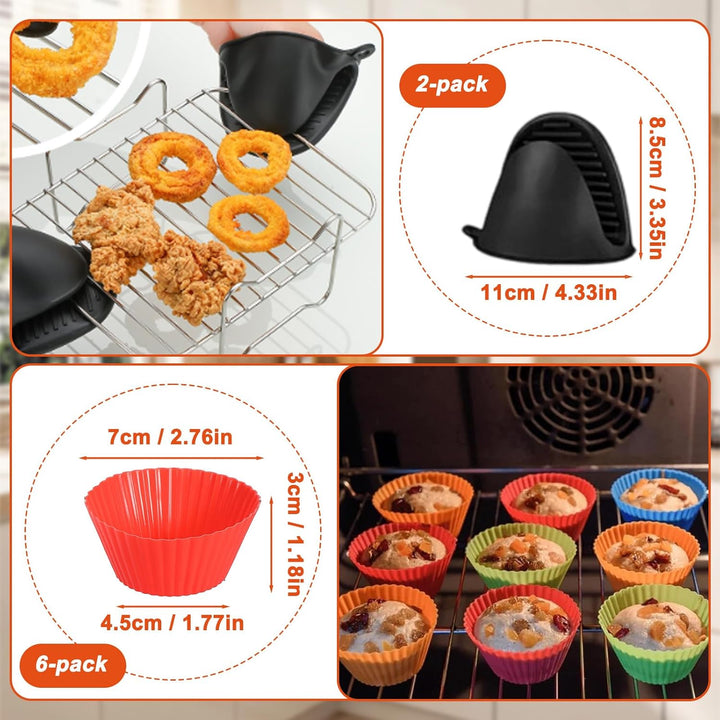 Heissluftfritteuse Zubehör 10.4L, Foodi Flexdrawer AF500EU Dual Zone Airfryer Zubehör, Auflaufform A