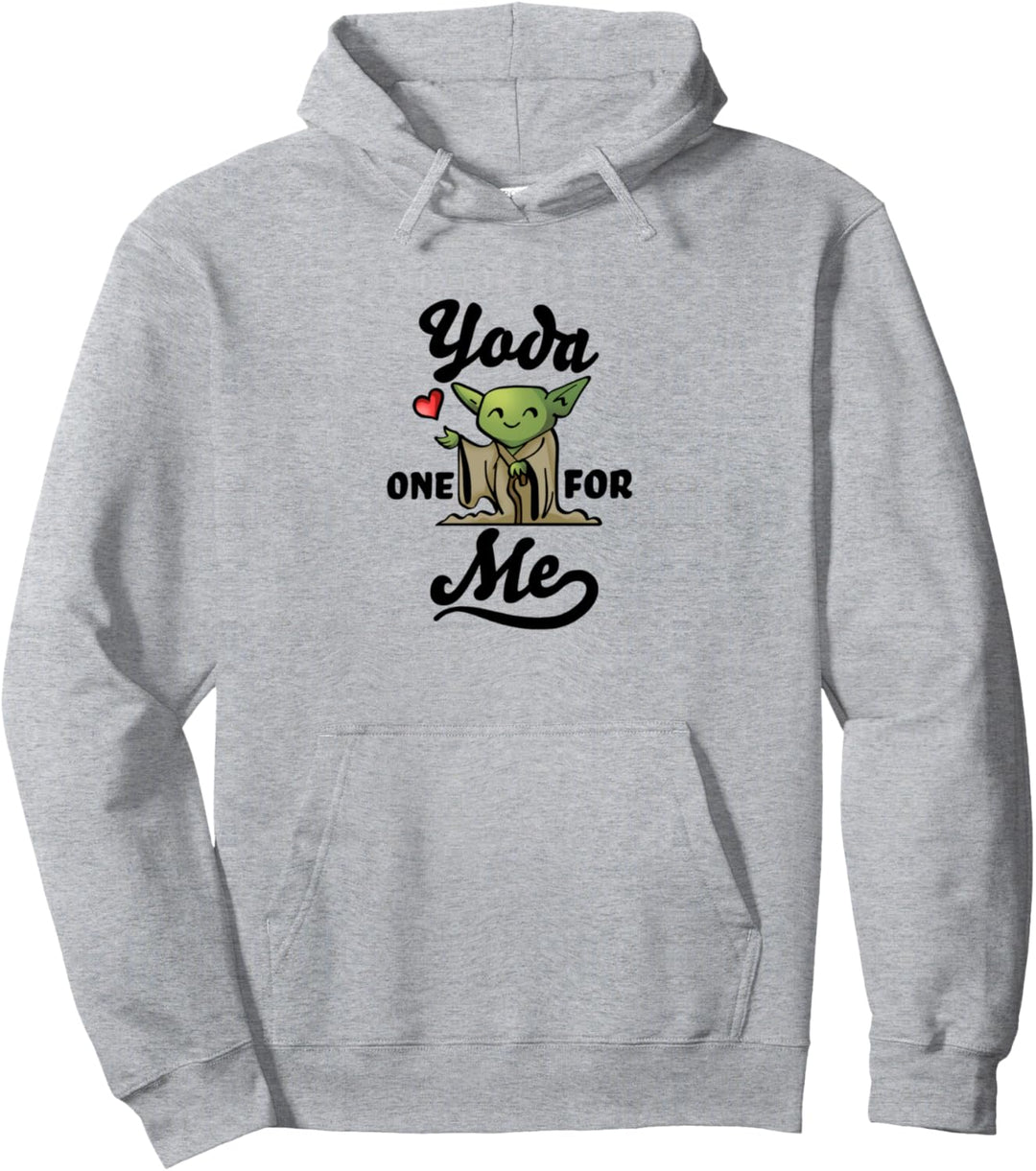 Star Wars Valentine's Day Yoda One For Me V4 Pullover Hoodie