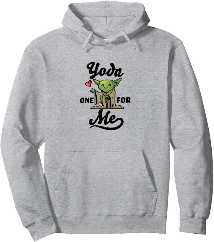 Star Wars Valentine's Day Yoda One For Me V4 Pullover Hoodie