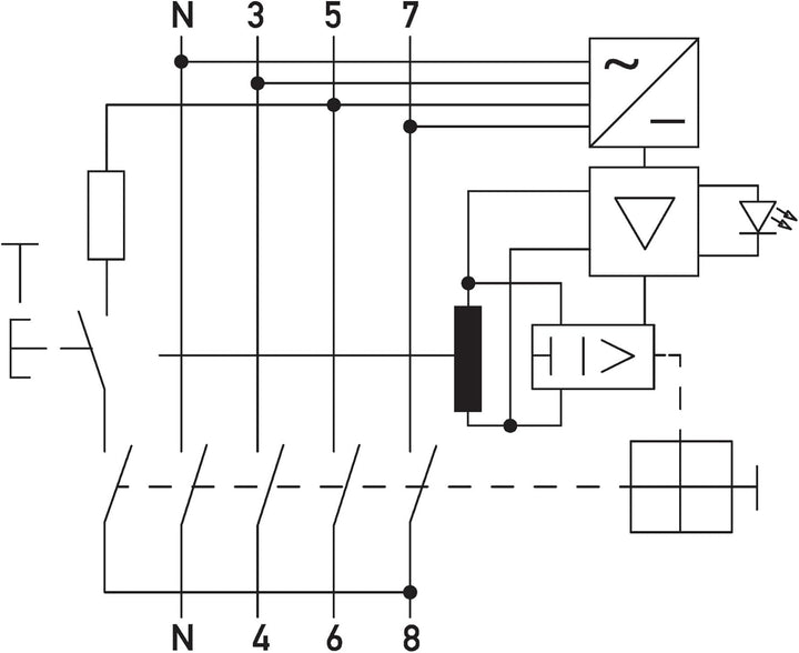 Doepke 09134998 Residual-Current Device B-Type 4P Schaltkreisschneider (230-400, 40 A, 72 mm, 75 mm,