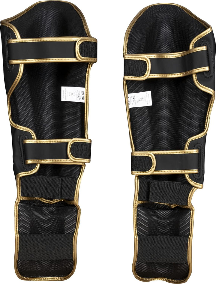 TopTen Schienbeinschutz „Star Light“ Schwarz - Gold XS, Schwarz - Gold XS