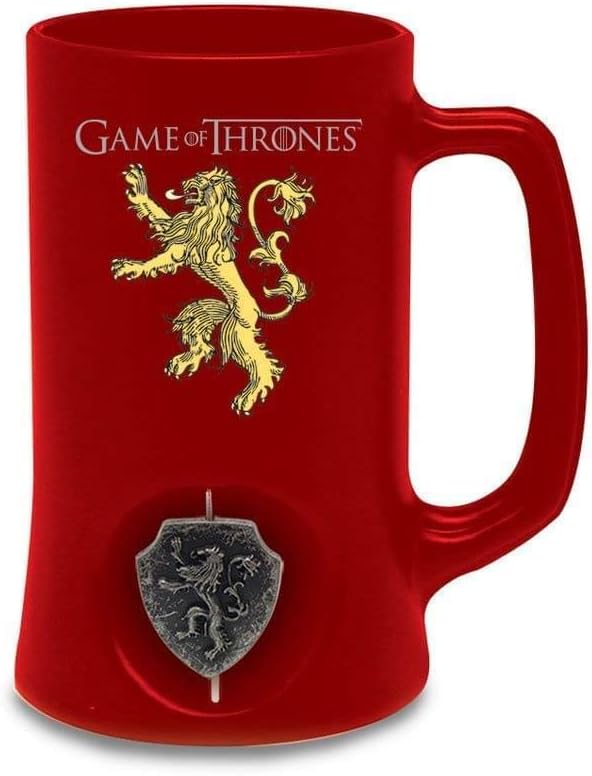 SD Toys Game of Thrones Schwarzer Bierkrug, 3D-rotierend, Lannister-Design