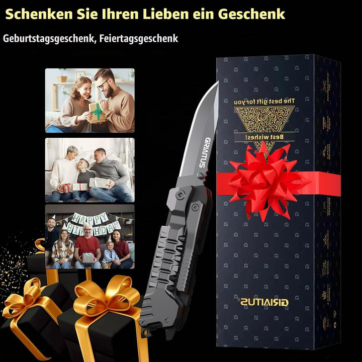 Geschenke für Männer 17 in1 Multitool Taschenmesser Camping Zubehör Outdoor Survival Gadgets Weihnac