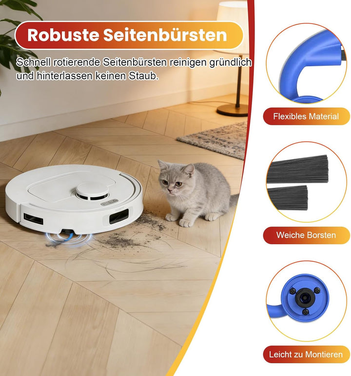 23 Stück Zubehörset für Ecovacs Deebot T30C Omni / T30C Omni Gen2 Saugroboter, 2 Hauptbürste 6 Wisch