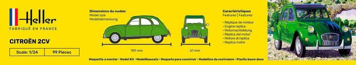 Heller 56765 Citroen 2 CV Modellbausatz, grau