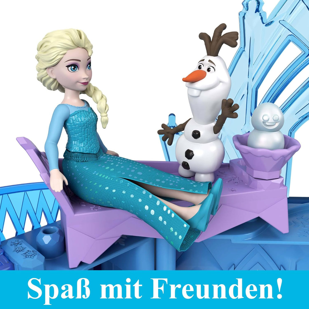 Mattel Disney Die Eiskönigin“ Spielzeug, Elsas Stapelschloss Puppenhaus-Spielset mit kleiner Puppe u