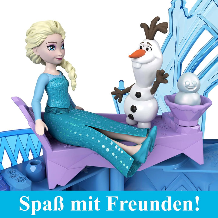 Mattel Disney Die Eiskönigin“ Spielzeug, Elsas Stapelschloss Puppenhaus-Spielset mit kleiner Puppe u