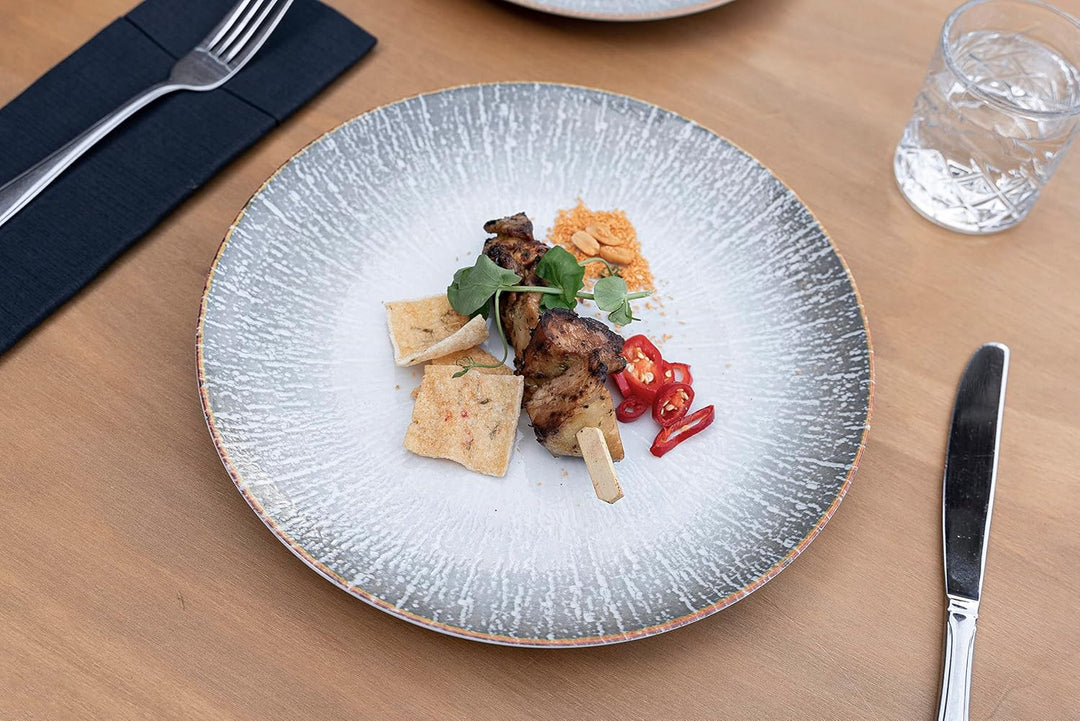 Hazel & Bos Juntos Teller-Set 6x, Porzellan, mit muster, 24cm, Grietas, Für Desserts und Frühstück 2