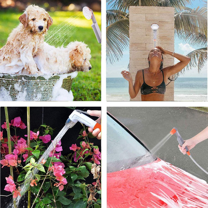 Zooma Tragbare Duschen Camping Dusche, Campingdusche mit Tauchpumpe, Tragbar Outdoor Dusche Wasserpu