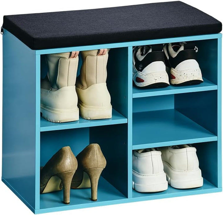 Kesper | Schuhschrank mit Sitzkissen, Material: Faserplatte, Masse: B51,5 x H48 cm x L29,5 cm, Farbe